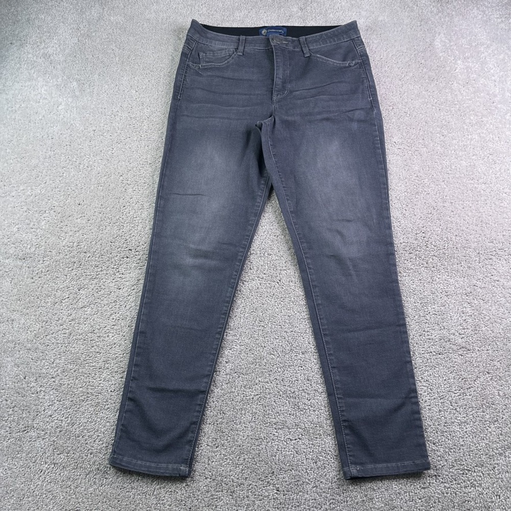 Democracy Jeans Women 8 Gray Absolution Slim Fit Stretch Denim Casual Pants